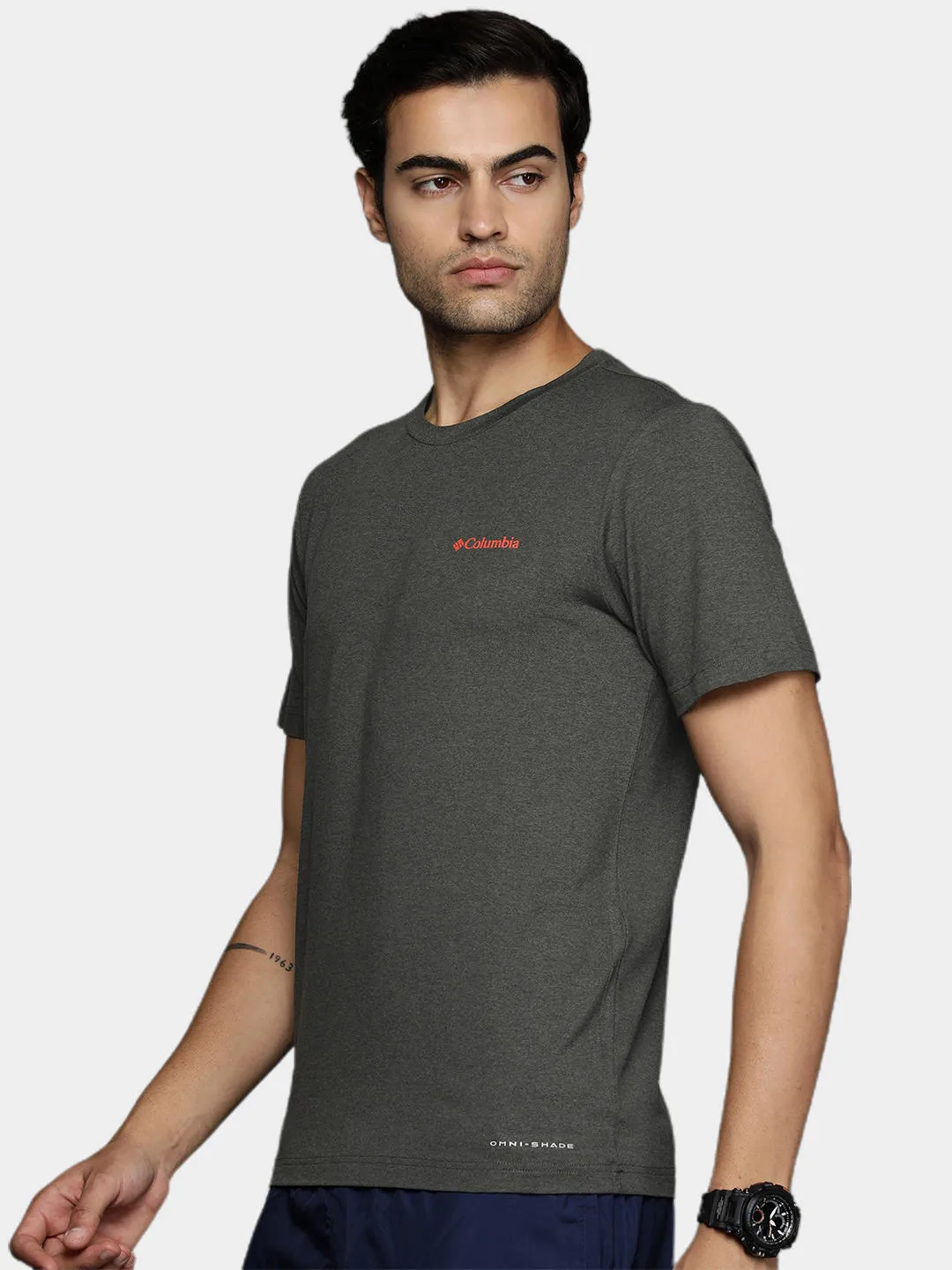 Columbia Men Black Omni-Wick Tech Trail Graphic Tshirt