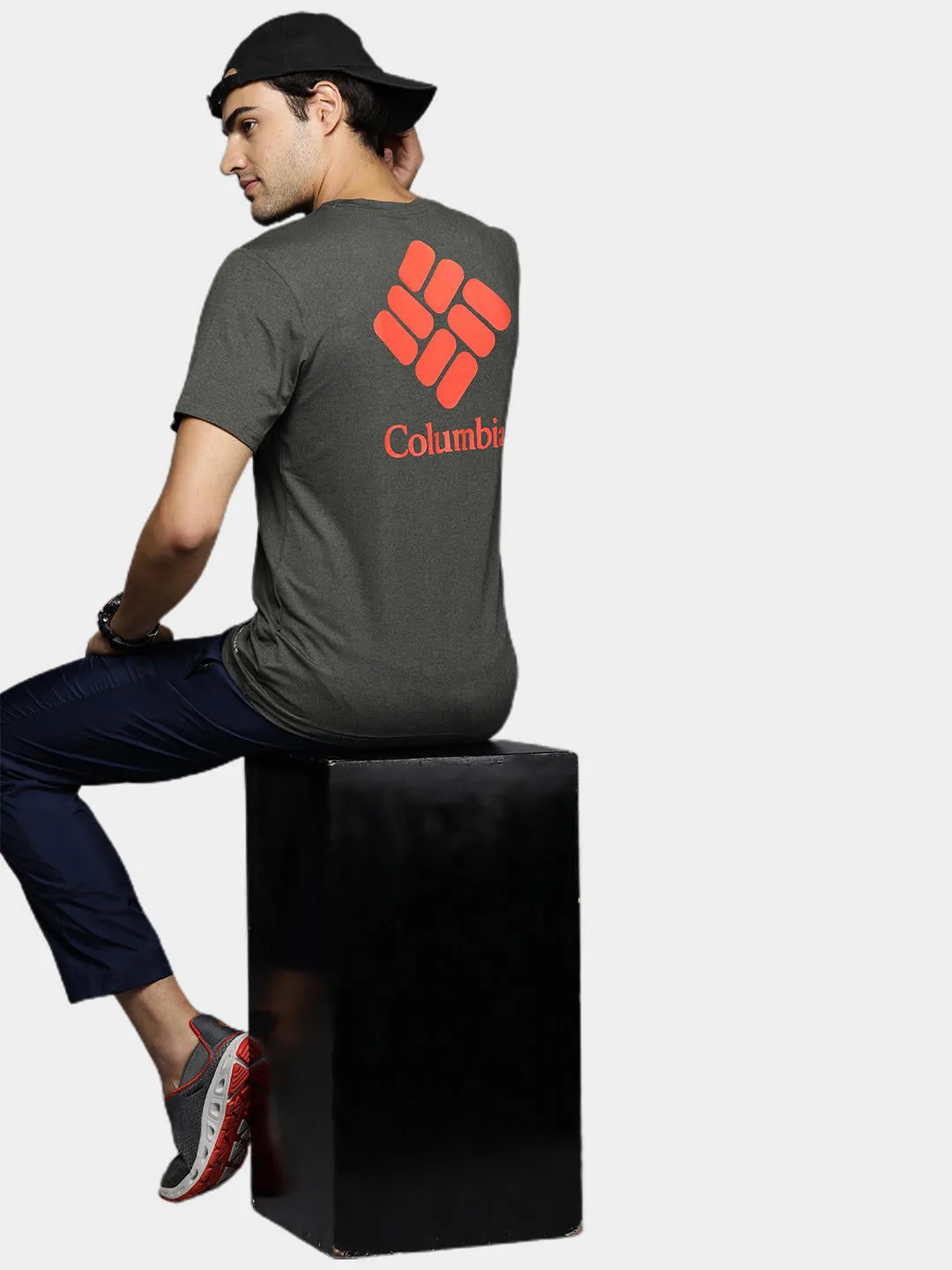 Columbia Men Black Omni-Wick Tech Trail Graphic Tshirt