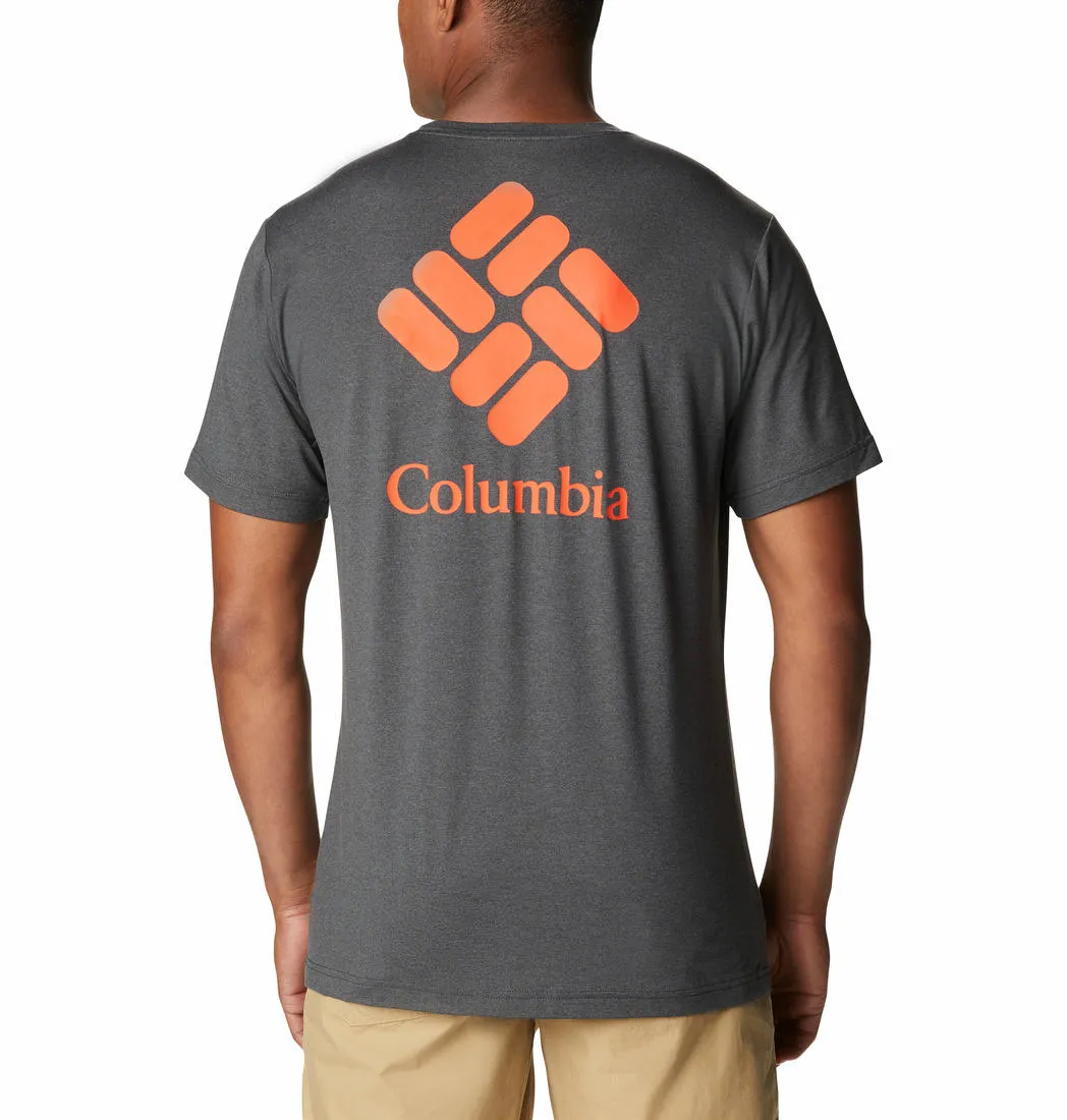 Columbia Men Black Omni-Wick Tech Trail Graphic Tshirt
