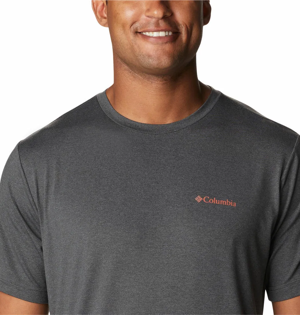 Columbia Men Black Omni-Wick Tech Trail Graphic Tshirt