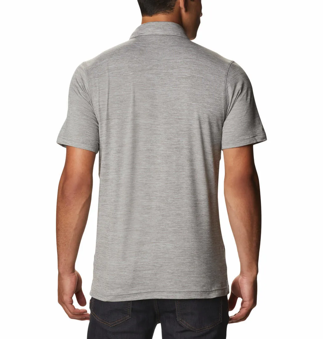 Columbia Men Black Omni-Wick Tech Trail Polo Tshirt
