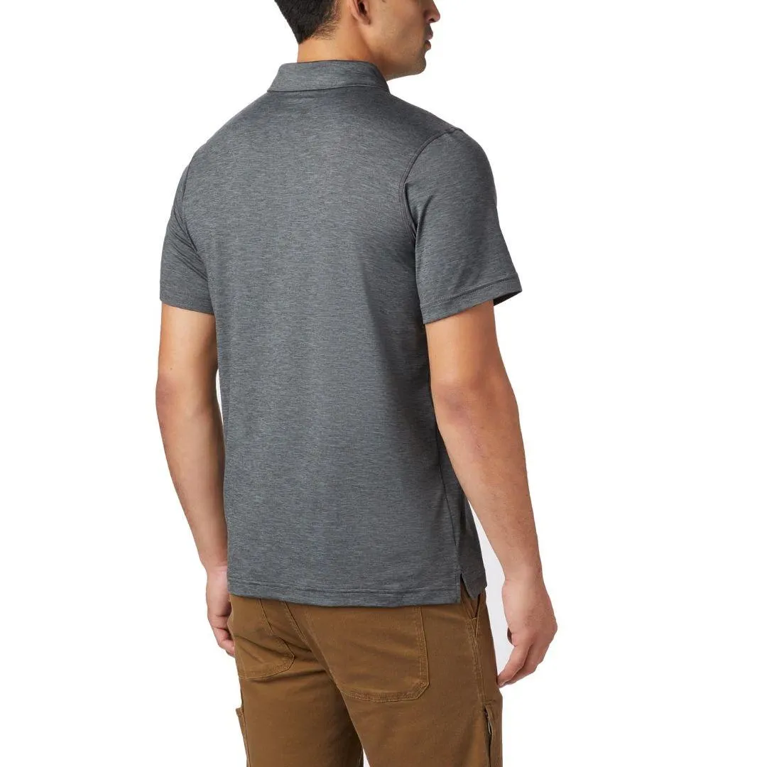Columbia Men Black Omni-Wick Tech Trail Polo Tshirt