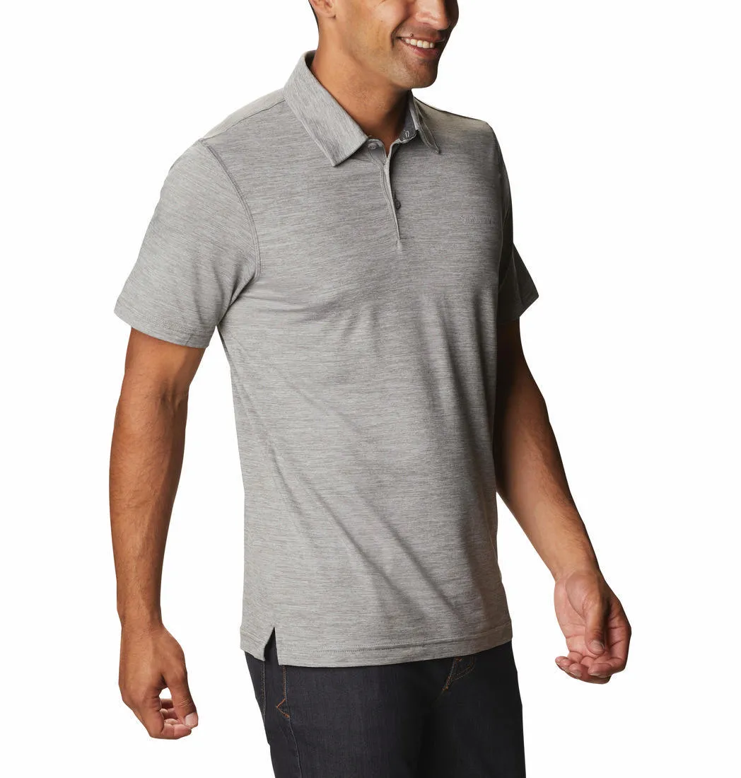 Columbia Men Black Omni-Wick Tech Trail Polo Tshirt