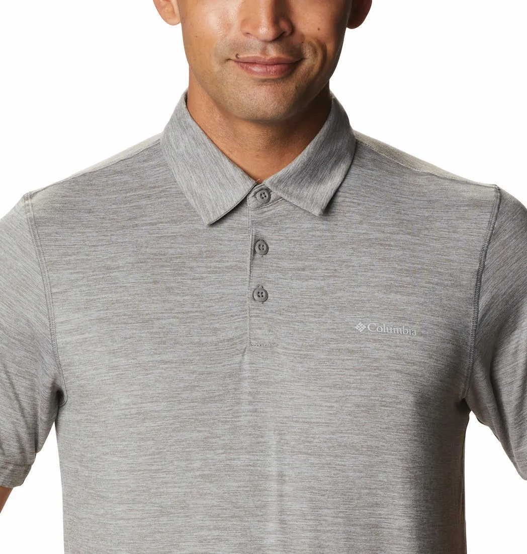 Columbia Men Black Omni-Wick Tech Trail Polo Tshirt