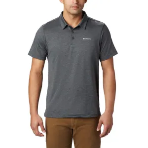 Columbia Men Black Omni-Wick Tech Trail Polo Tshirt