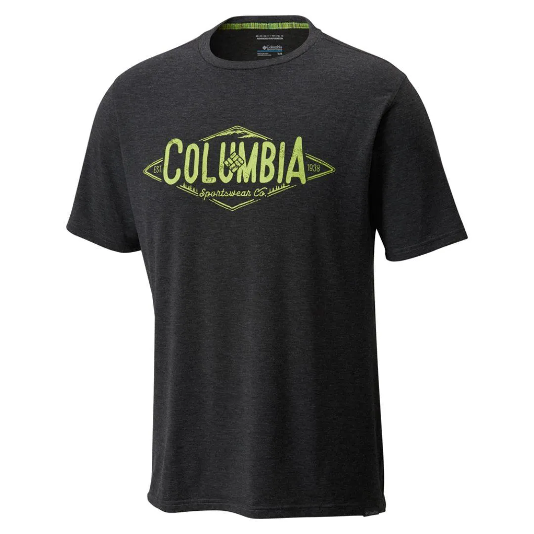 Columbia Men Black Omni-Wick Trail Shaker II Tshirt