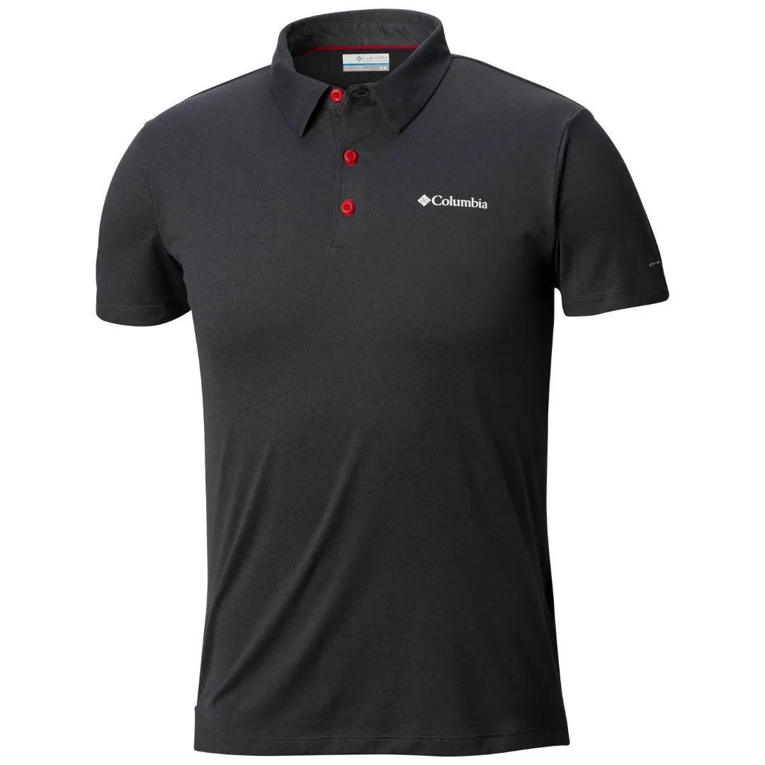 Columbia Men Black Omni-Wick Triple Canyon Tech Polo Tshirt