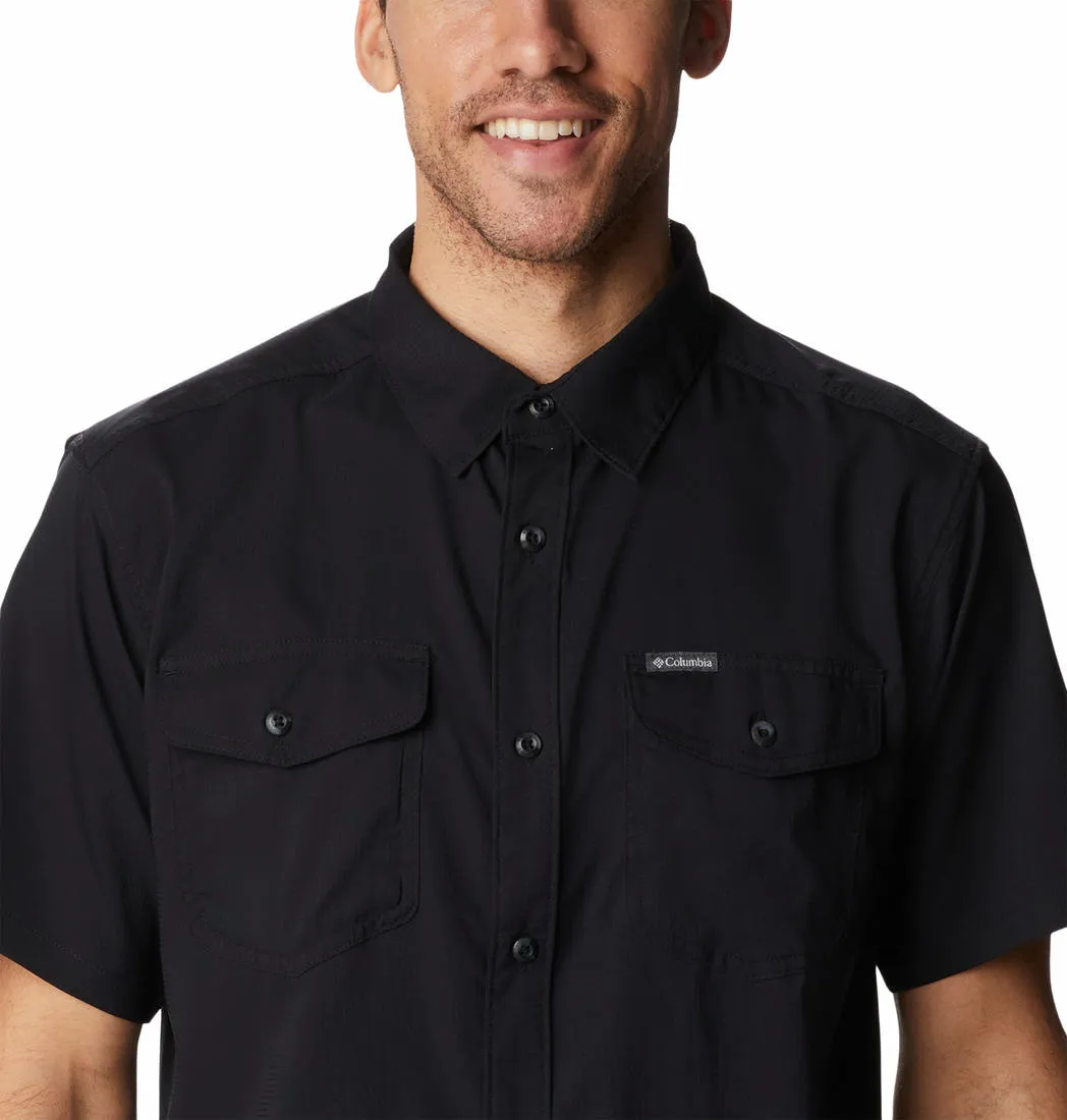 Columbia Men Black Omni-Wick Utilizer II Short Sleeve Shirt