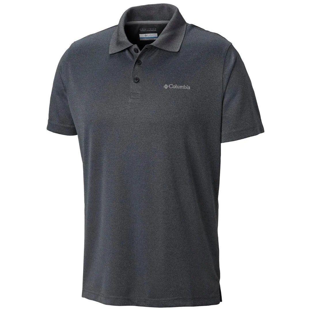 Columbia Men Black Omni-Wick Utilizer Polo Tshirt