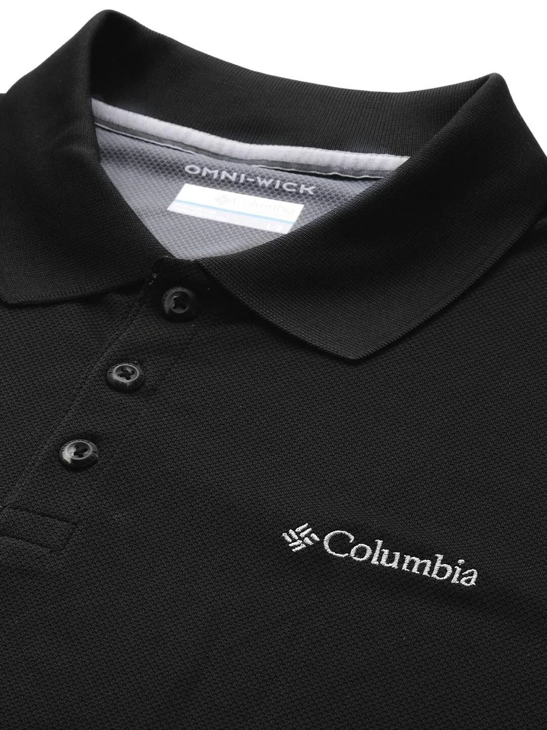 Columbia Men Black Omni-Wick Utilizer Polo Tshirt