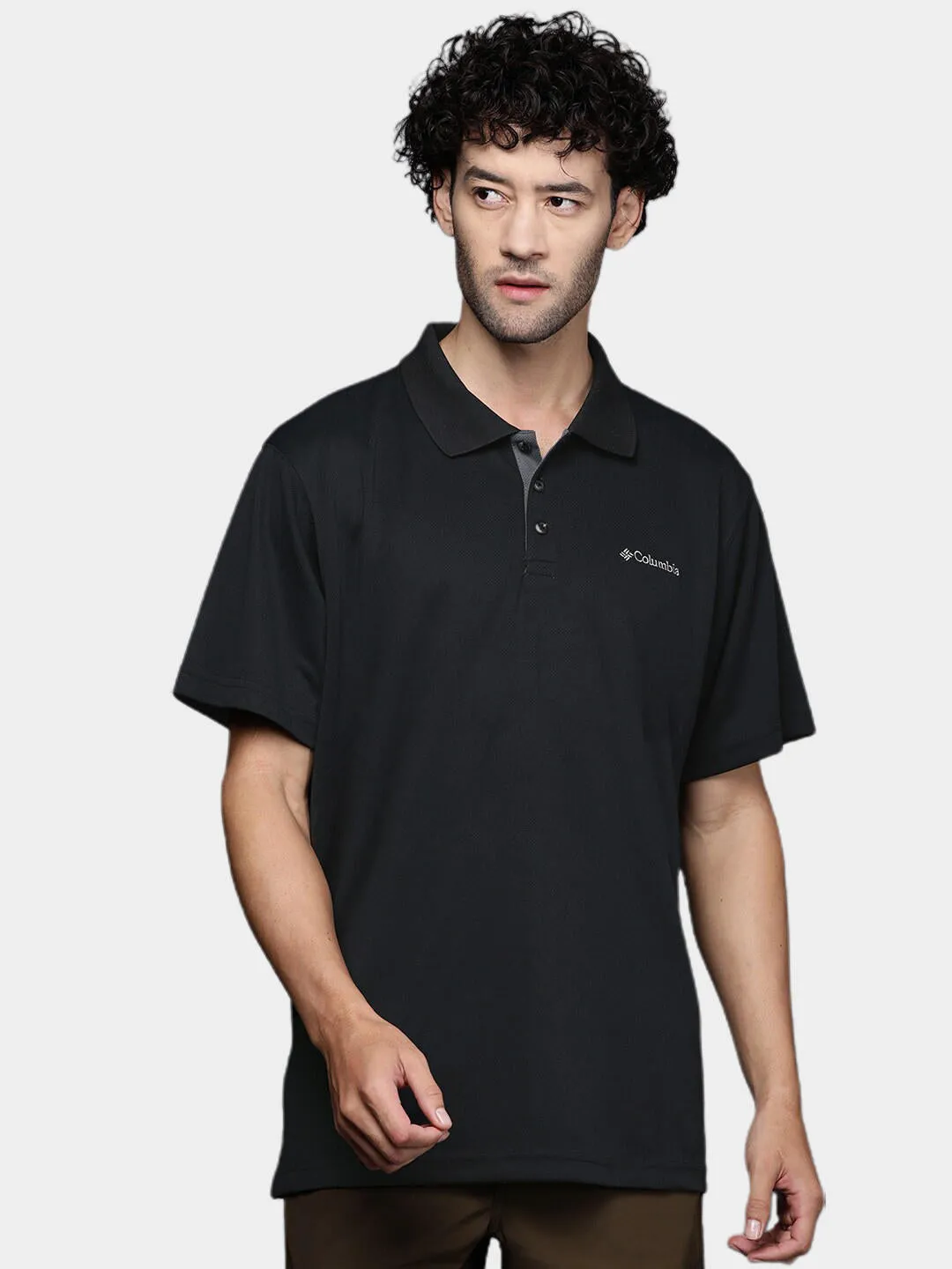 Columbia Men Black Omni-Wick Utilizer Polo Tshirt