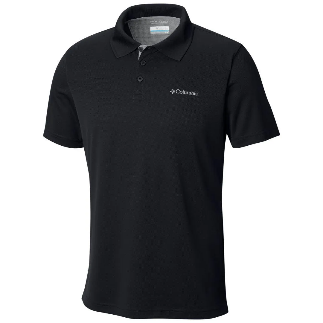 Columbia Men Black Omni-Wick Utilizer Polo Tshirt