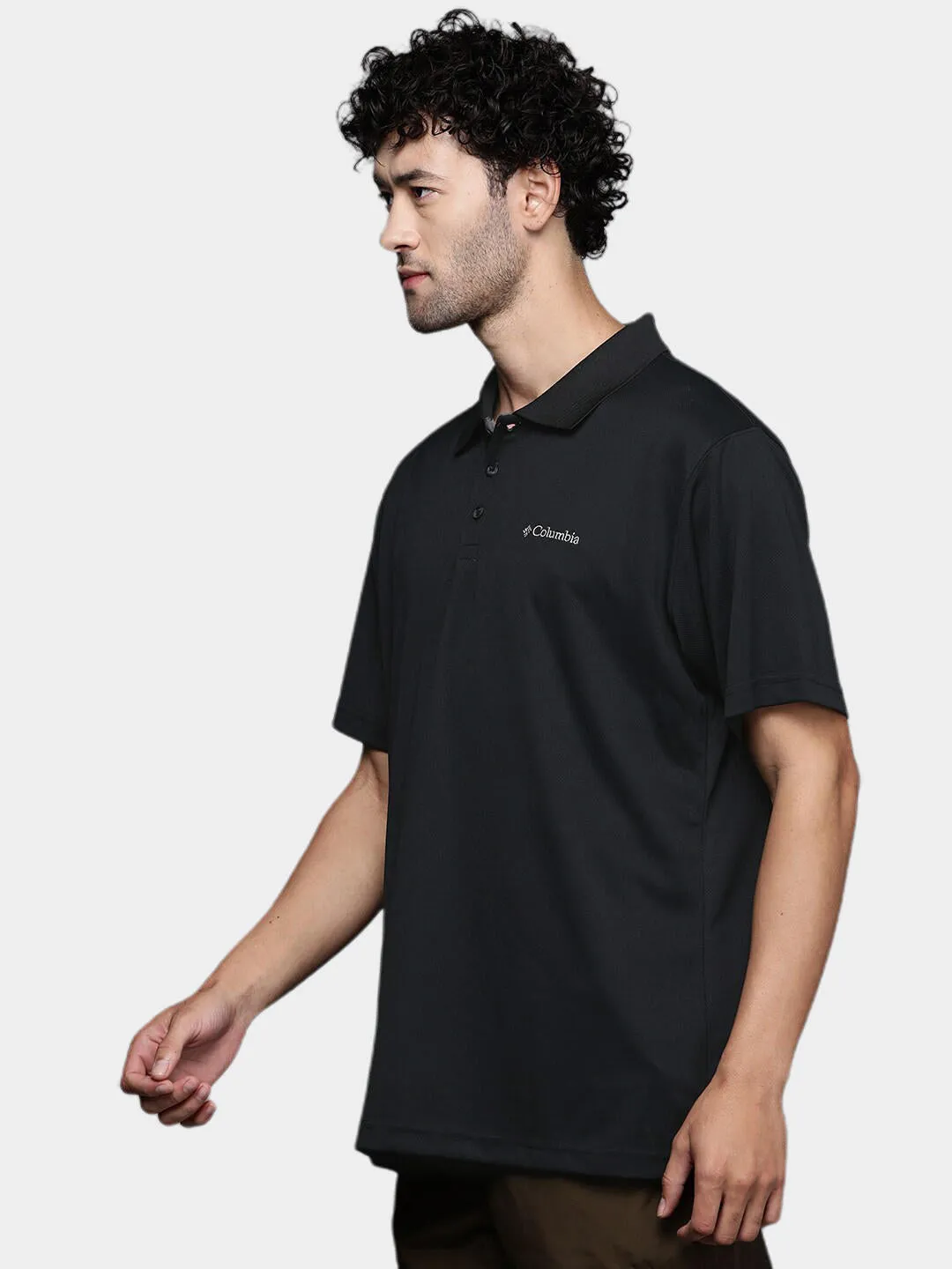 Columbia Men Black Omni-Wick Utilizer Polo Tshirt