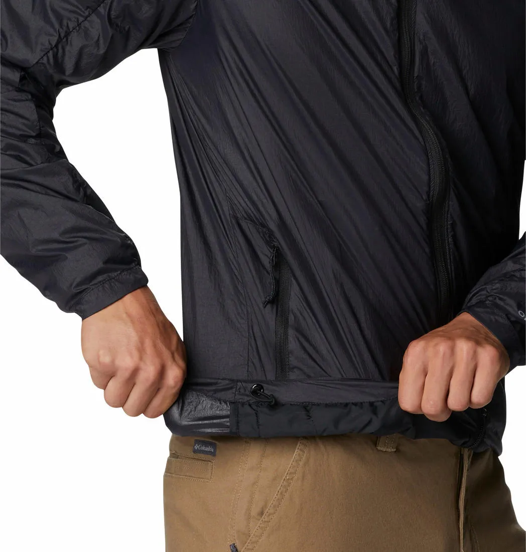 Columbia Men Black Omni-Wind Loop Trail Windbreaker Jacket