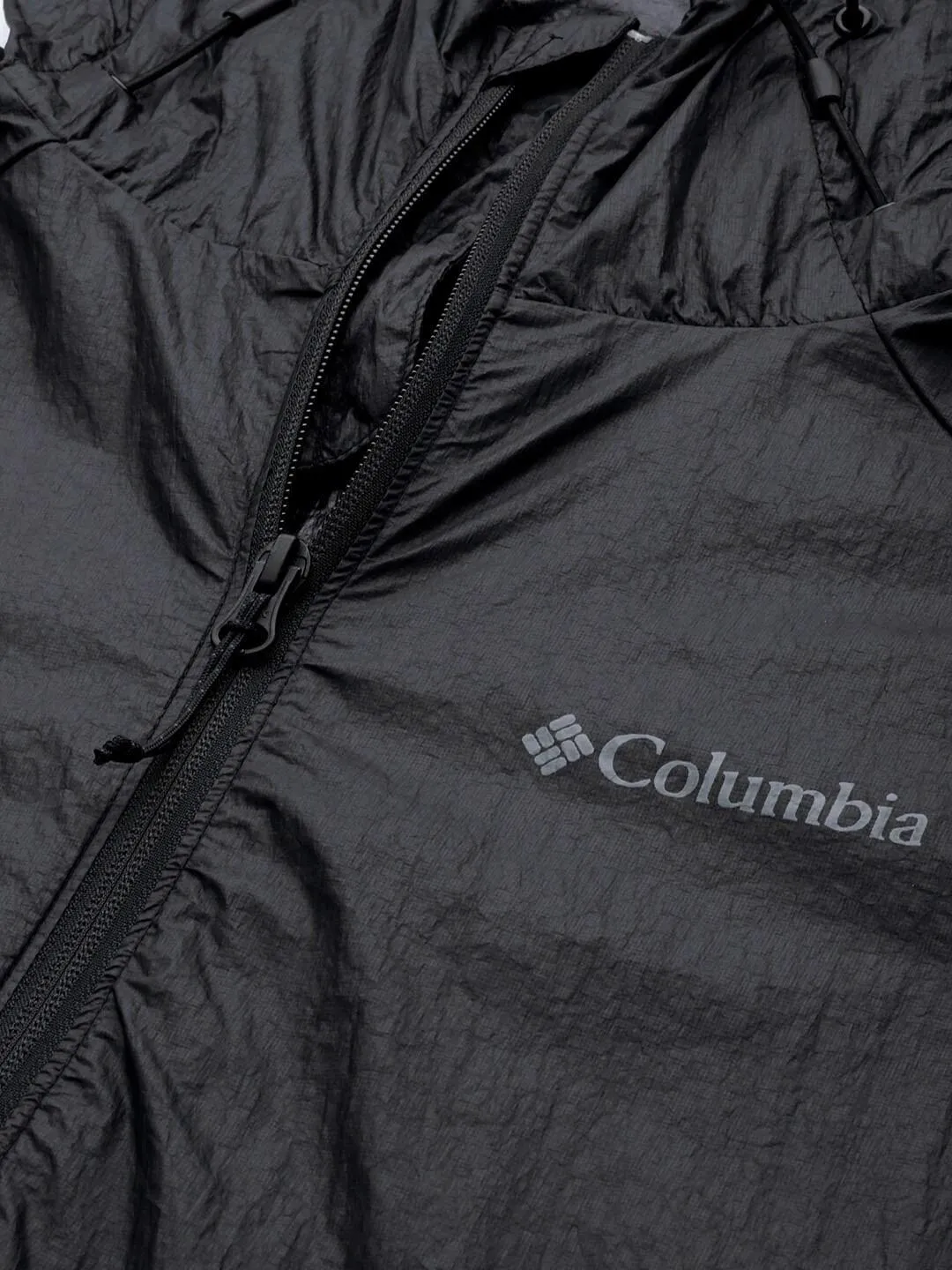 Columbia Men Black Omni-Wind Loop Trail Windbreaker Jacket