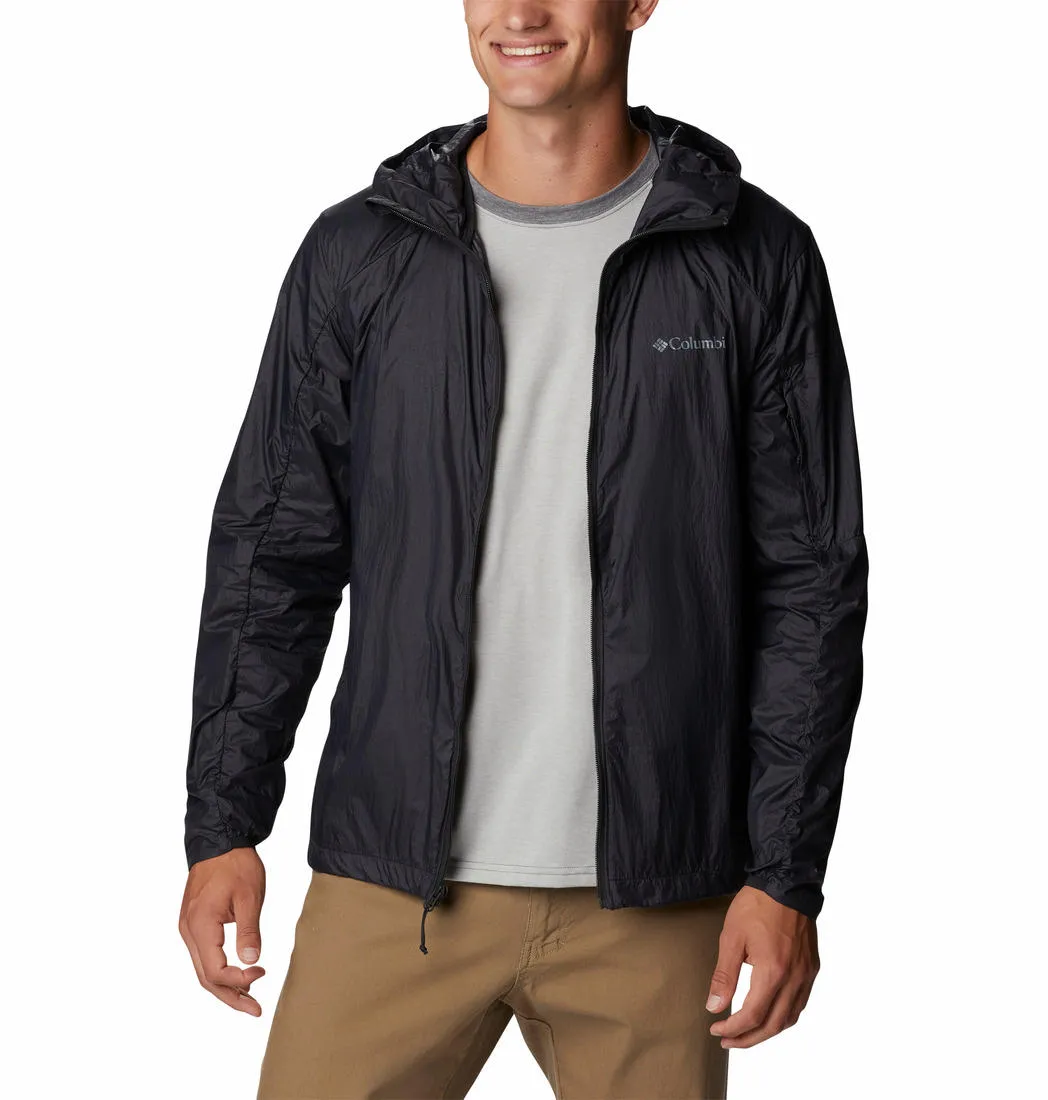 Columbia Men Black Omni-Wind Loop Trail Windbreaker Jacket