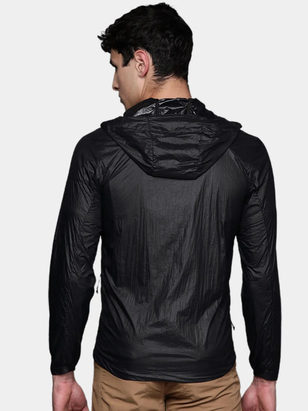 Columbia Men Black Omni-Wind Loop Trail Windbreaker Jacket
