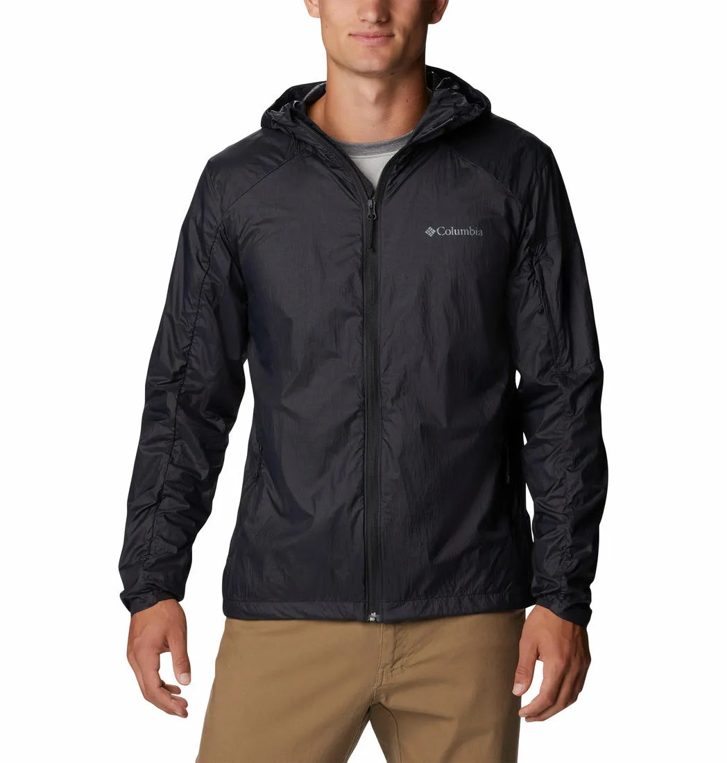 Columbia Men Black Omni-Wind Loop Trail Windbreaker Jacket