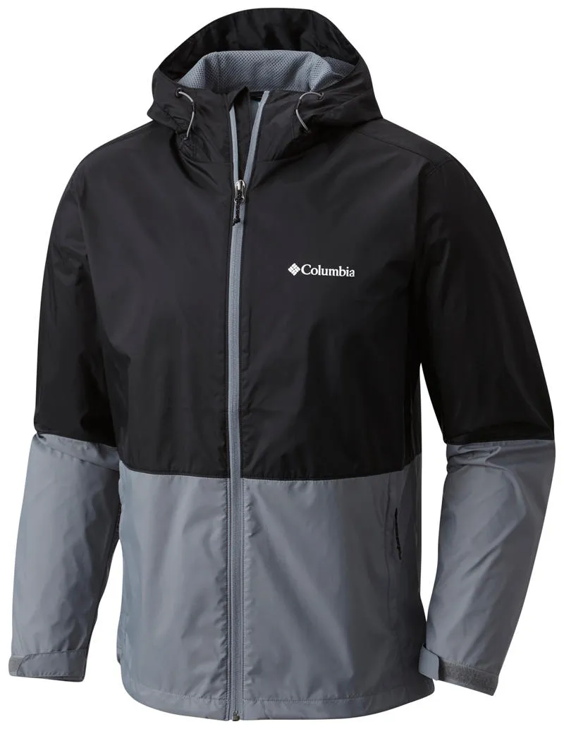 Columbia Men Black Roan Mountain Waterproof Rain Jacket
