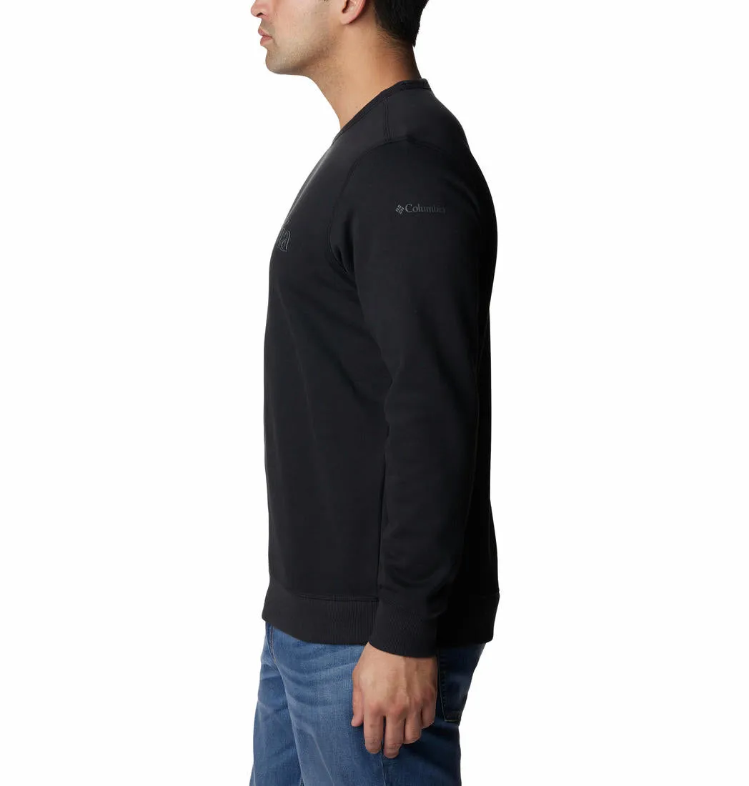 Columbia Men Black Sun Protection M Logo Crew Pullover