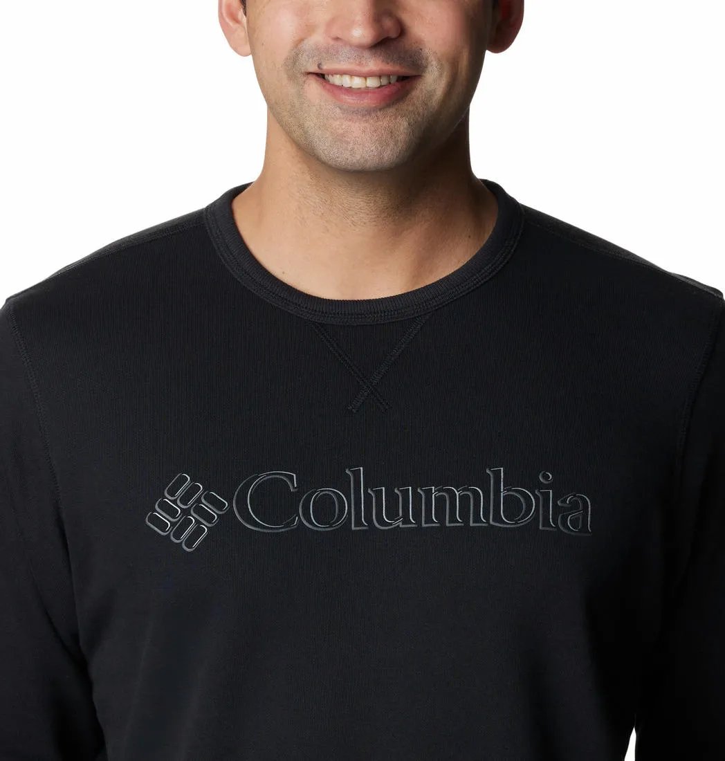 Columbia Men Black Sun Protection M Logo Crew Pullover
