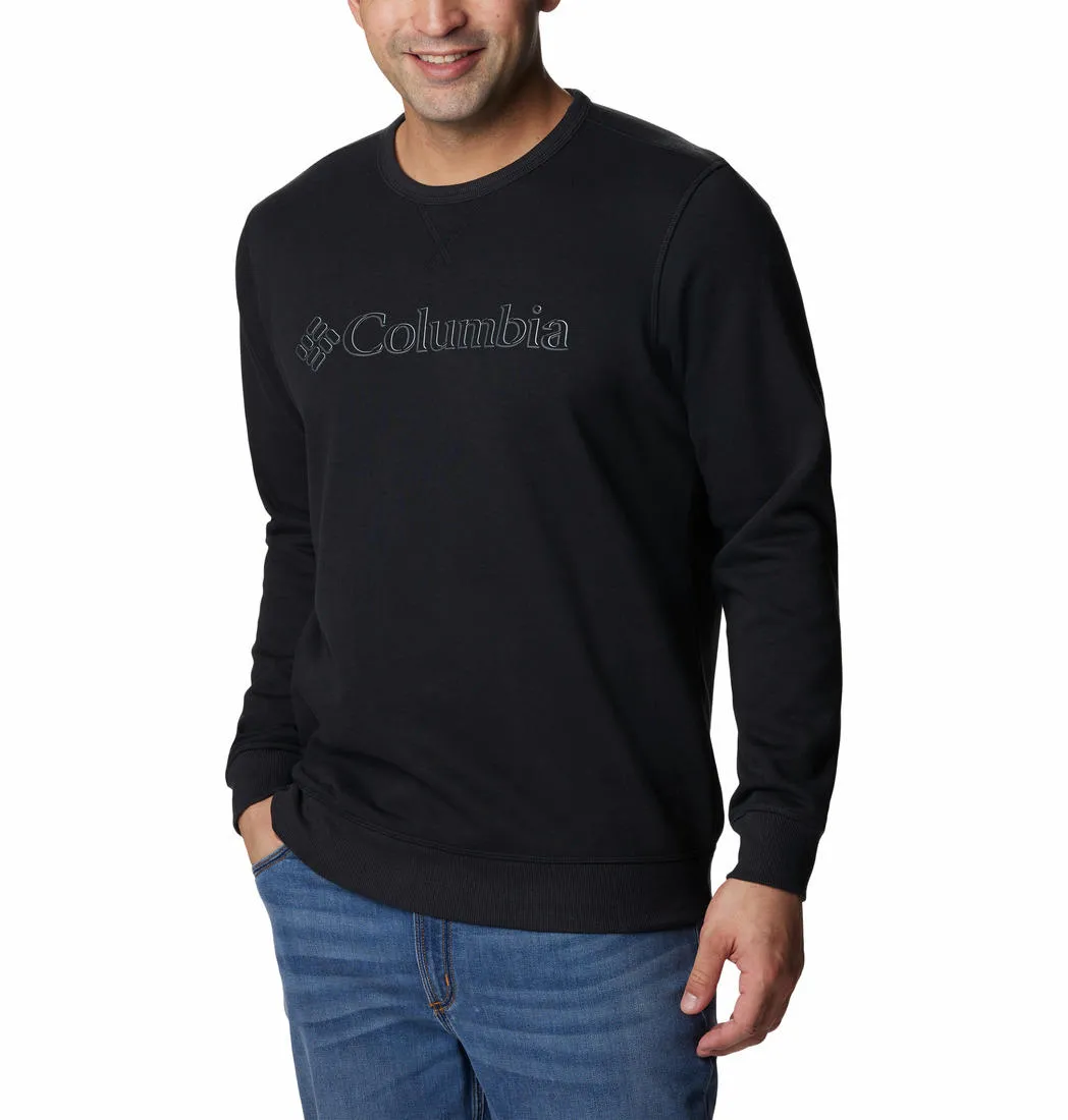 Columbia Men Black Sun Protection M Logo Crew Pullover
