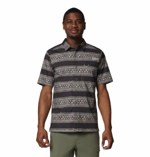 Columbia Men Black Wild Cast Camp Short Sleeve Shirt