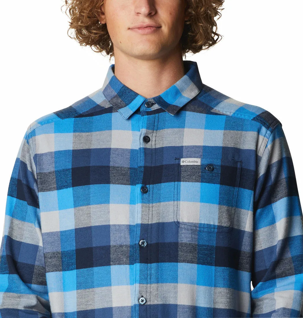 Columbia Men Blue Cornell Woods Flannel Long Sleeve Shirt
