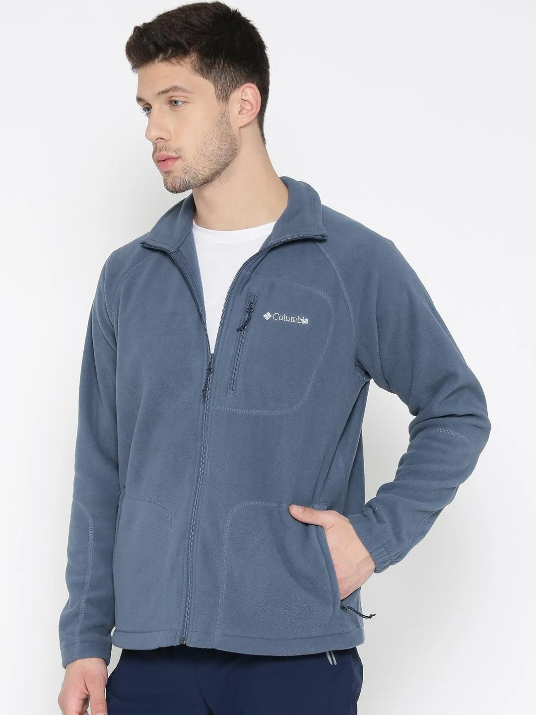 Columbia Men Blue Fast Trek II Fleece Jacket