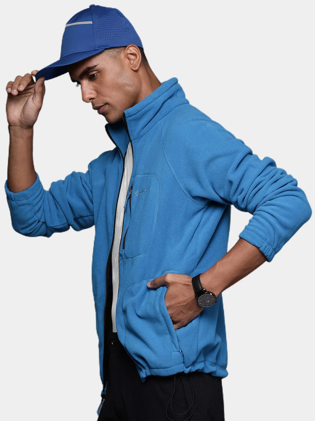 Columbia Men Blue Fast Trek II Fleece Jacket