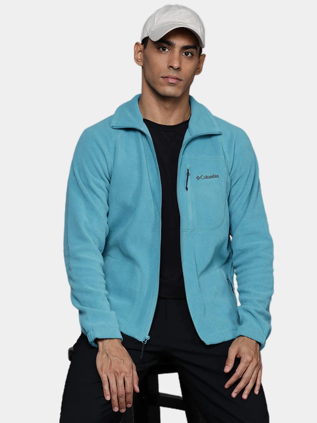 Columbia Men Blue Fast Trek II Fleece Jacket