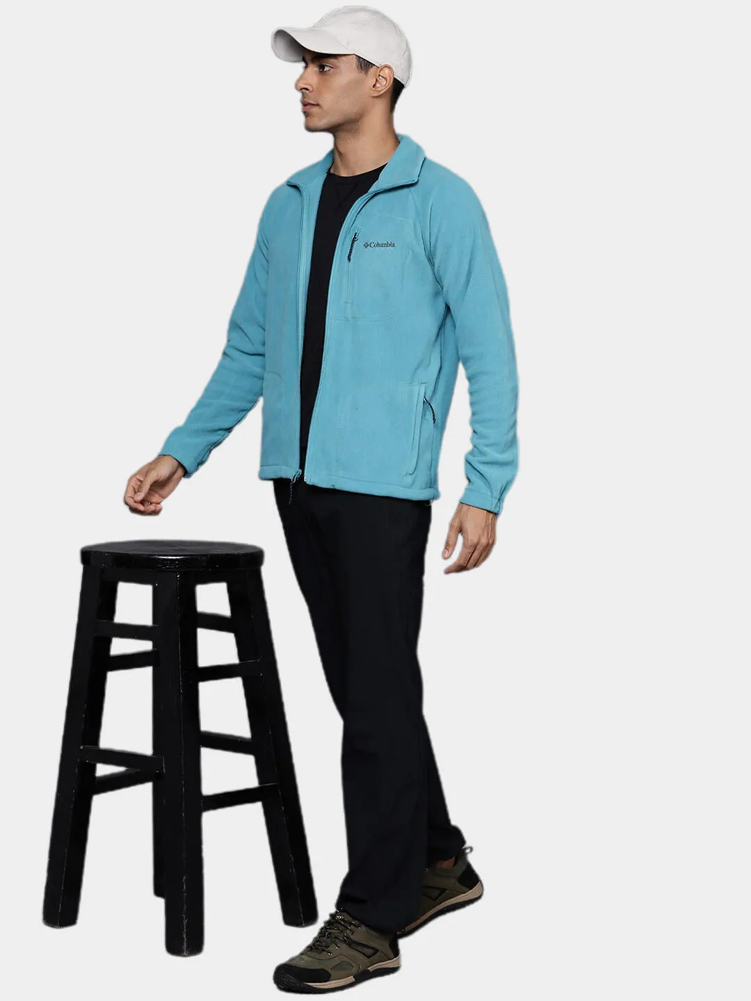Columbia Men Blue Fast Trek II Fleece Jacket