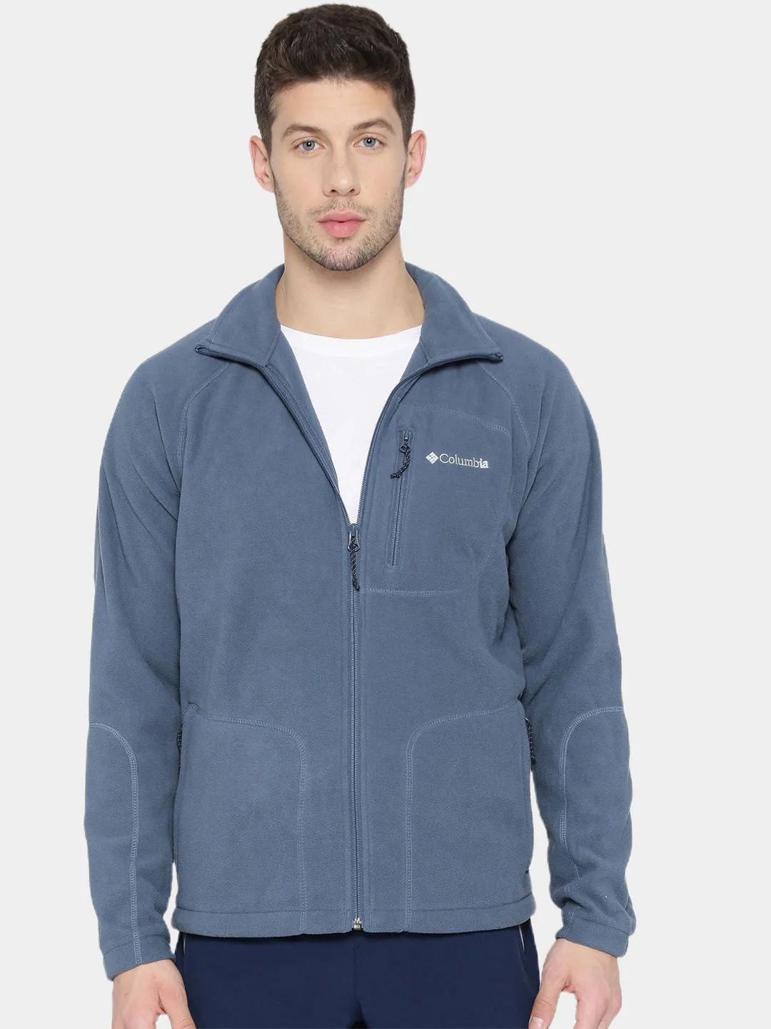 Columbia Men Blue Fast Trek II Fleece Jacket
