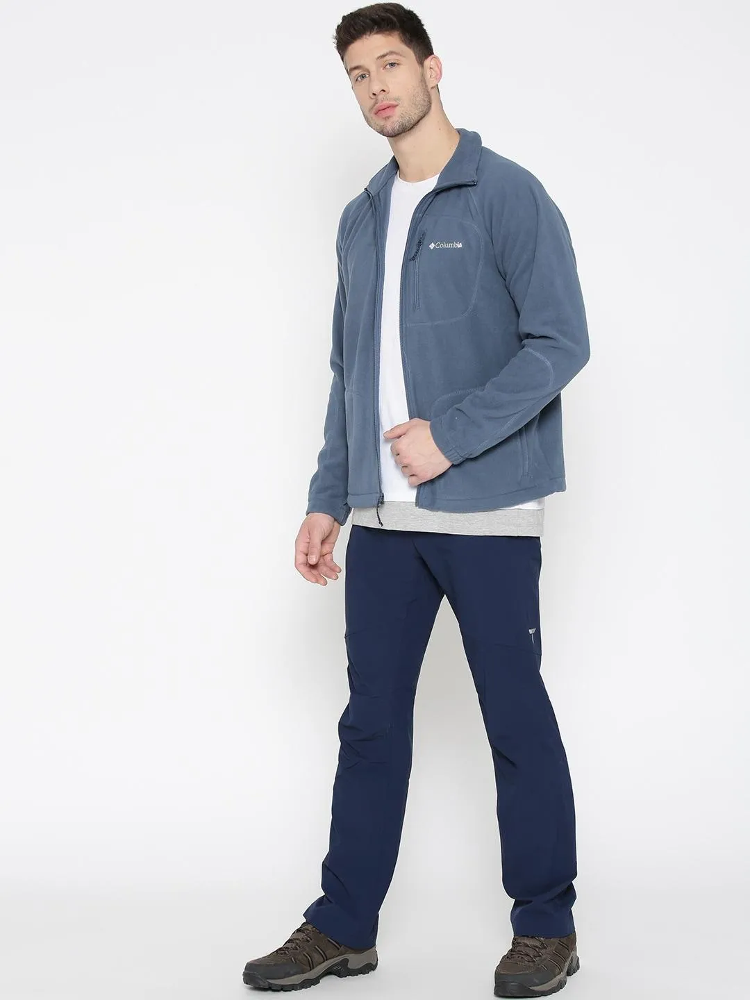 Columbia Men Blue Fast Trek II Fleece Jacket