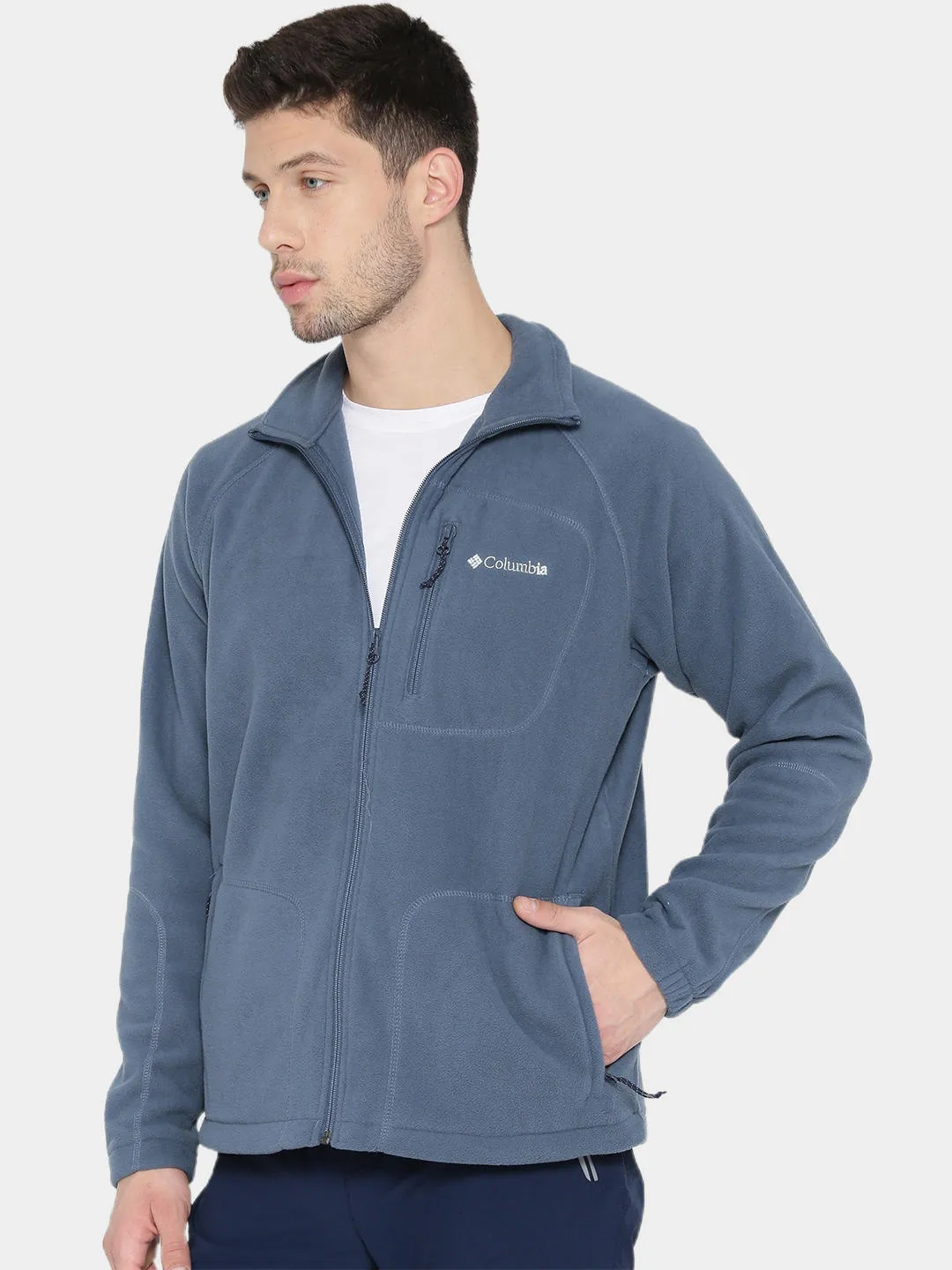 Columbia Men Blue Fast Trek II Fleece Jacket
