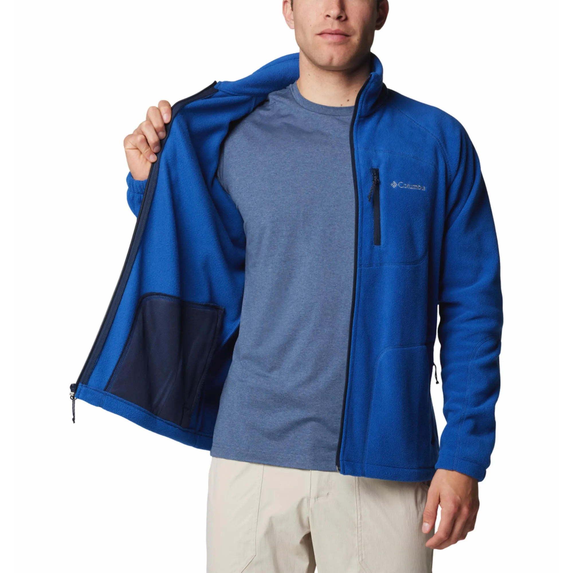 Columbia Men Blue Fast Trek II Fleece Jacket
