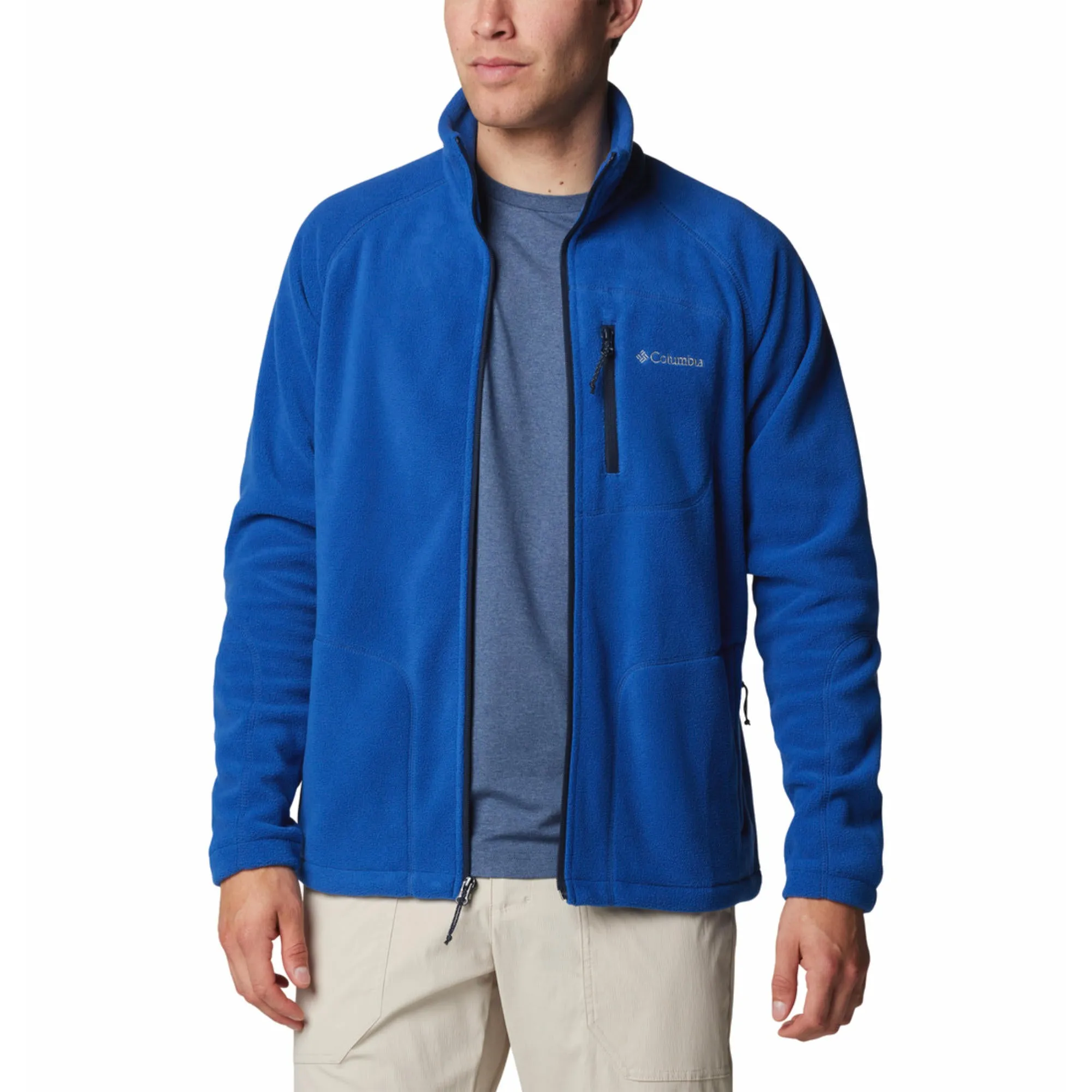 Columbia Men Blue Fast Trek II Fleece Jacket