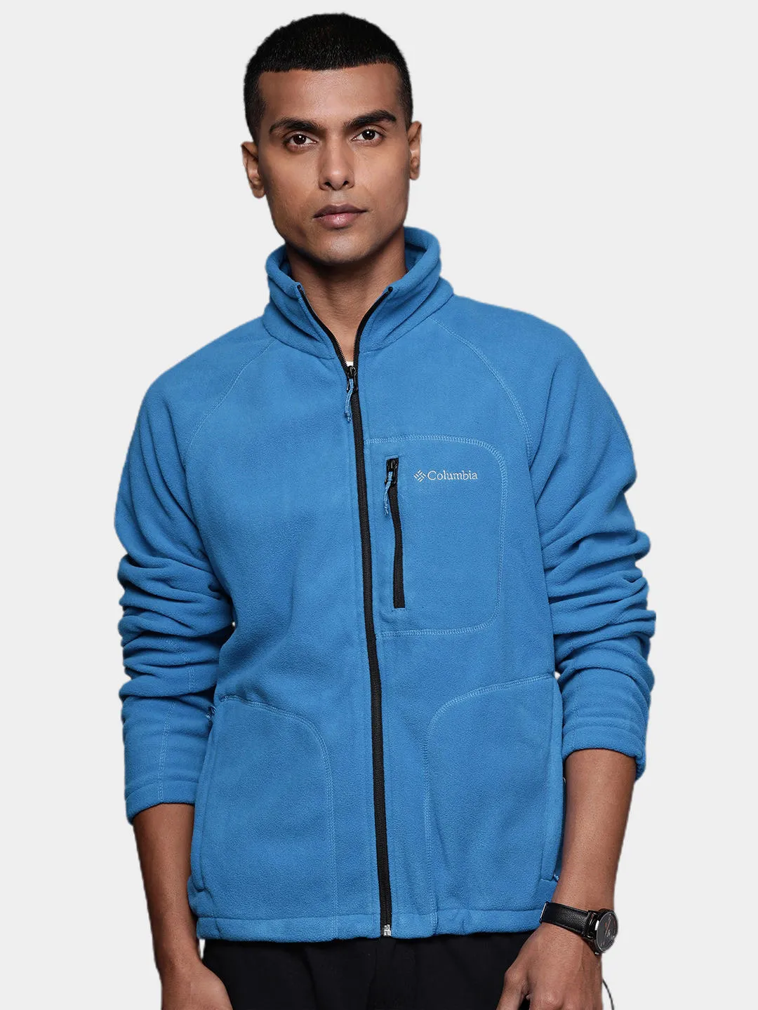 Columbia Men Blue Fast Trek II Fleece Jacket