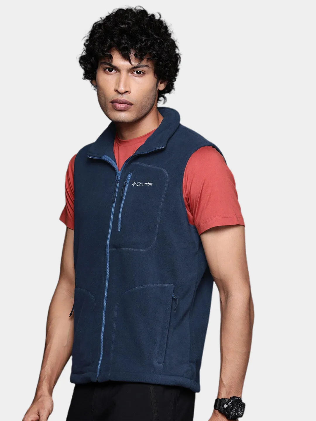 Columbia Men Blue Fast Trek Vest