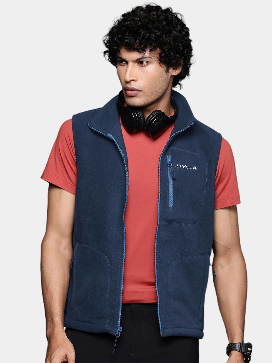 Columbia Men Blue Fast Trek Vest