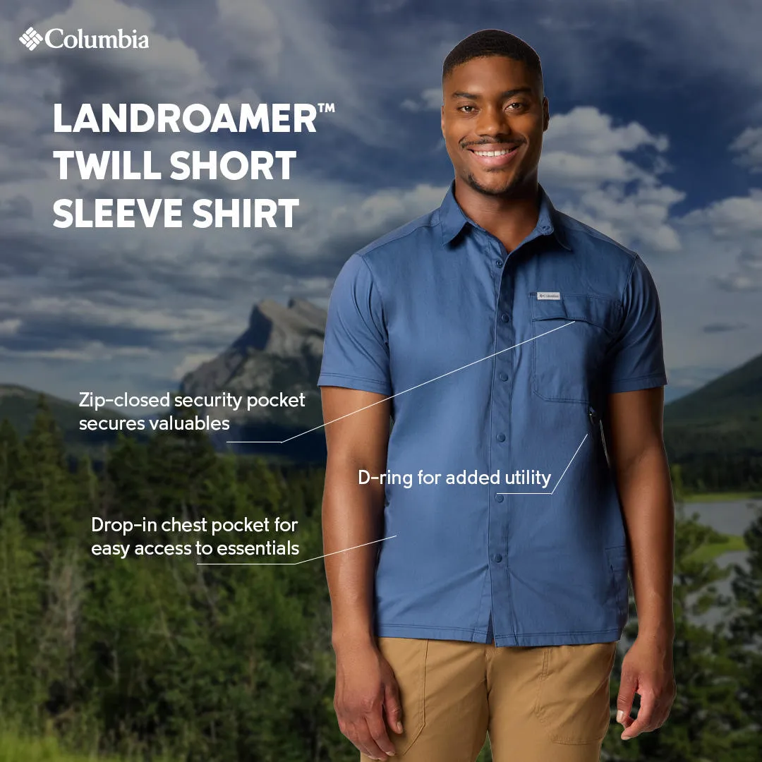 Columbia Men Blue Landroamer Twill Short Sleeve Shirt
