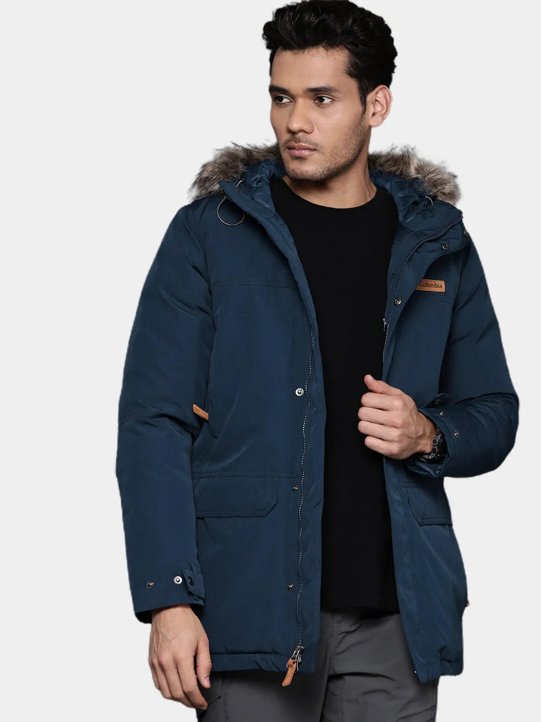 Columbia Men Blue Marquam Peak Parka Parka Jacket
