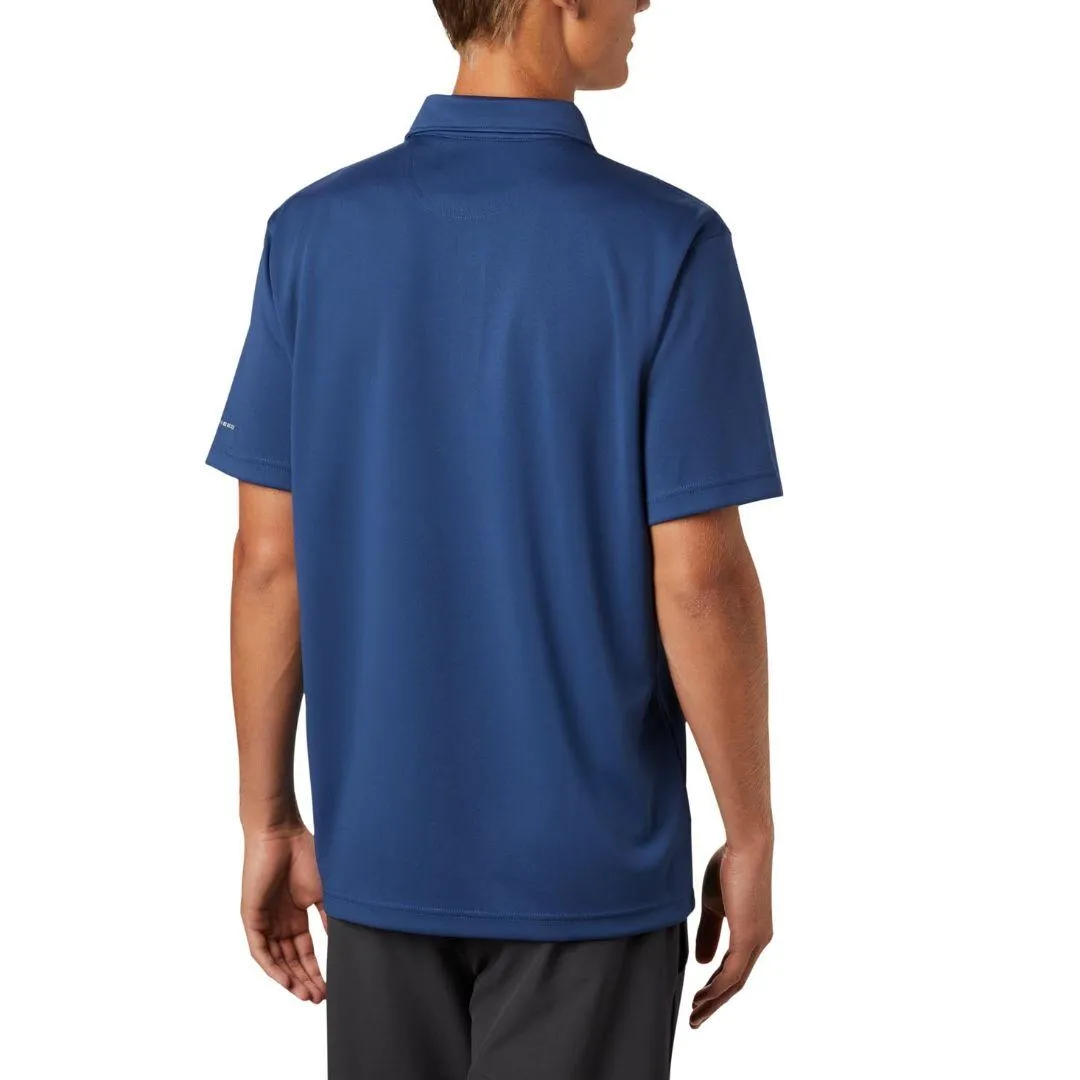 Columbia Men Blue Omni-Freeze M Mist Trail Polo Tshirt