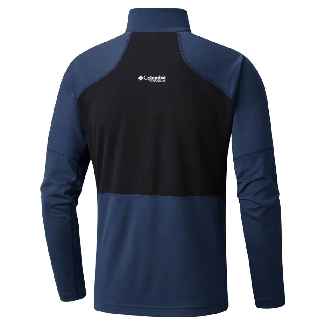 Columbia Men Blue Omni-Freeze Titan Trail Half Zip Tshirt