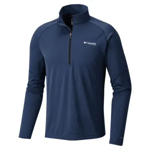 Columbia Men Blue Omni-Freeze Titan Trail Half Zip Tshirt