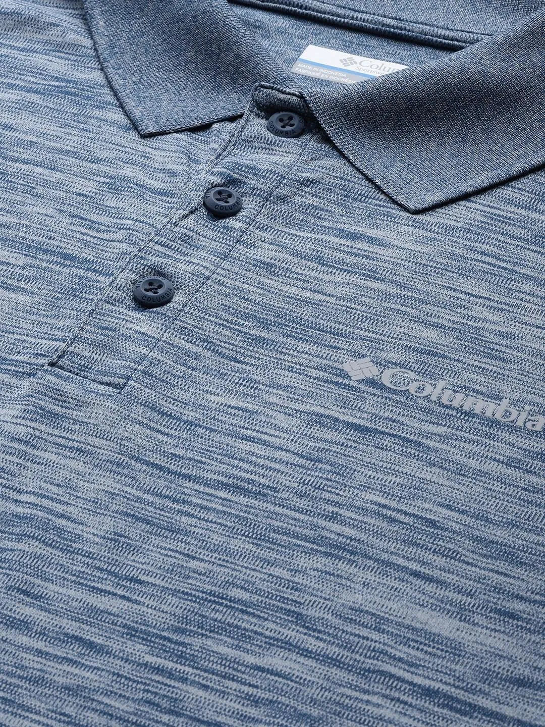 Columbia Men Blue Omni-Freeze Zero Rules Polo Tshirt
