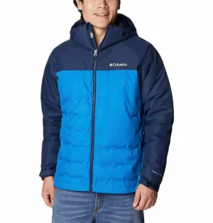 Columbia Men Blue Omni-Heat Infinity Grand Trek II Hooded Down Jacket