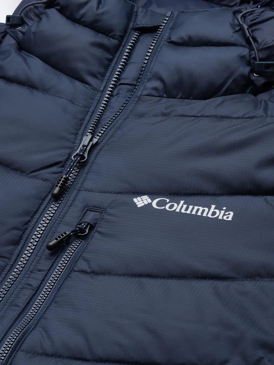Columbia Men Blue Omni-Heat Infinity Labyrinth Loop Hooded Jacket