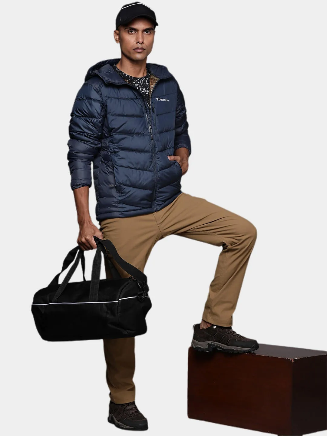 Columbia Men Blue Omni-Heat Infinity Labyrinth Loop Hooded Jacket