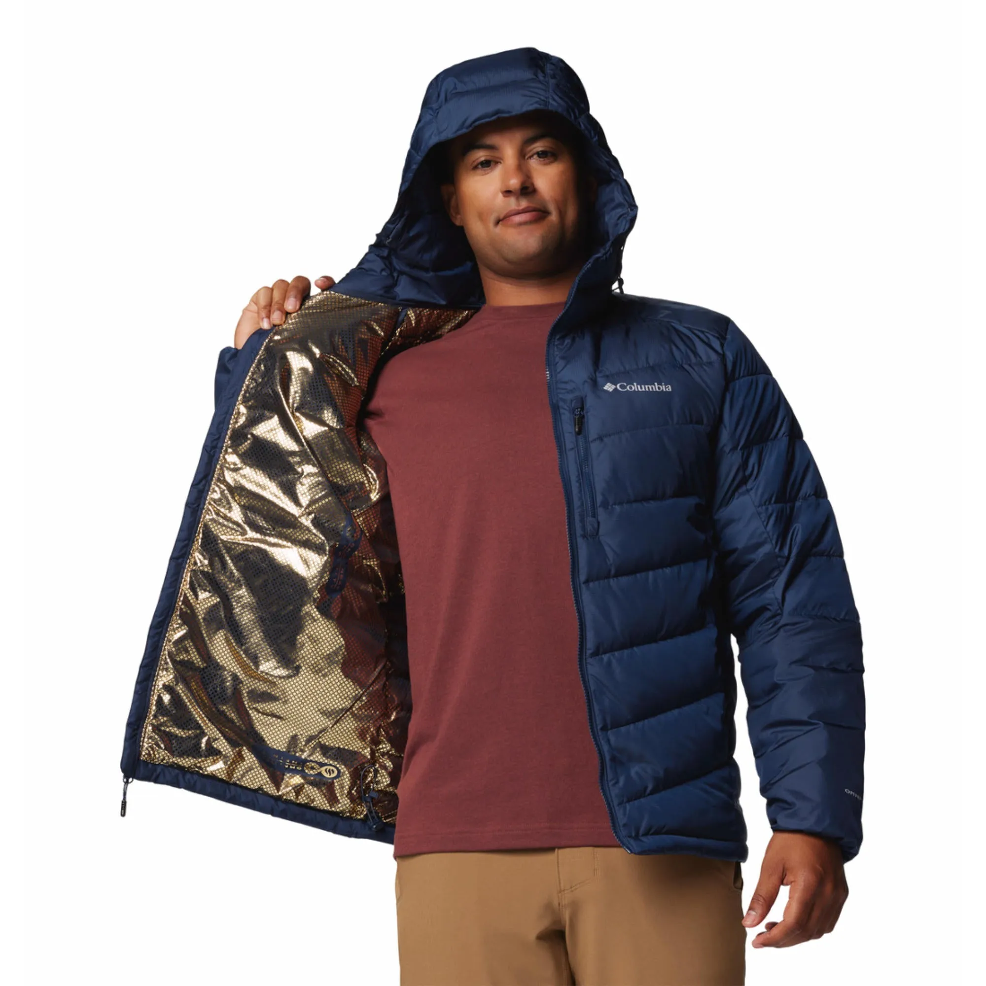 Columbia Men Blue Omni-Heat Infinity Labyrinth Loop II Hooded Jacket